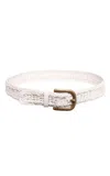 Gabriela Hearst Sam Woven Leather Belt In Ivory