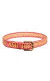 Gabriela Hearst Sam Braided Belt In Red Leather In Red