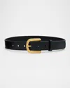 Gabriela Hearst Simone Leather Belt In Black