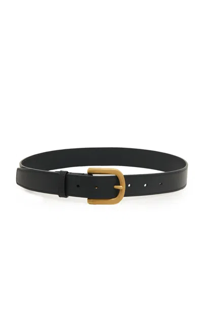 Gabriela Hearst Sam Leather Belt In Black