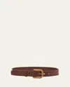 Gabriela Hearst Sam Leather Belt In Cognac