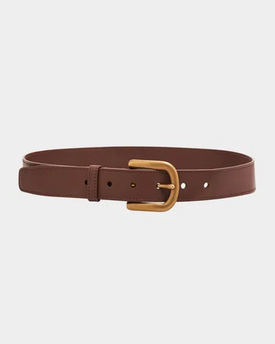Gabriela Hearst Sam Leather Belt In Brown