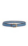 Gabriela Hearst Sam Woven Belt In Blue