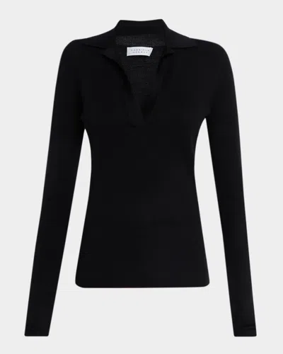 Gabriela Hearst Samira Knit Cashmere-silk Top In Black
