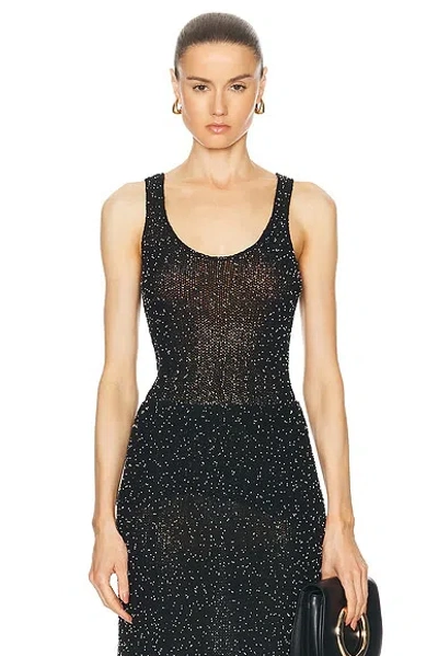 Gabriela Hearst Sanne Sequined Silk Tank Top In Black/white