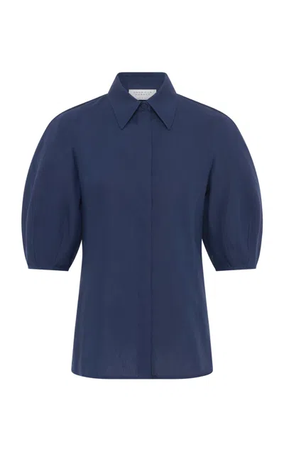 Gabriela Hearst Sansi Puff-sleeve Linen Top