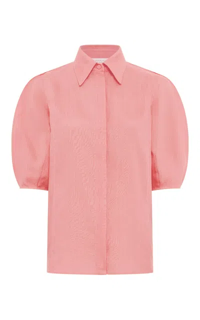 Gabriela Hearst Sansi Top In Rosa Aloe Linen