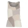 Gabriela Hearst Sara Knitted Patchwork Tank Top In Beige Wool In Neutral