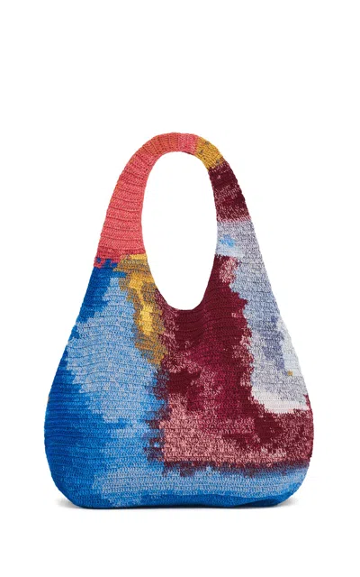 Gabriela Hearst Saranya Crochet Hobo Bag In Aurora Multi Cashmere