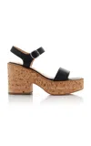 Gabriela Hearst Sardis Leather Platform Sandals In Black