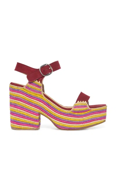Gabriela Hearst Sardis Raffia Sandals In Multi