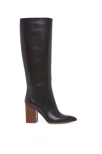 Gabriela Hearst Sascha Leather Knee Boots In Black