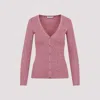 Gabriela Hearst Emma Pointelle Knit Cardigan In Rose Quartz Cashmere Silk In Blum Blush Multi