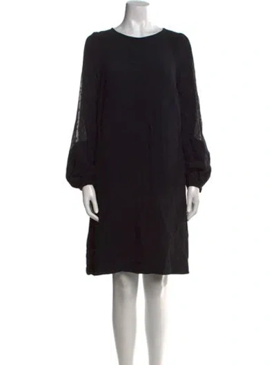 Pre-owned Gabriela Hearst Scoop Neck Mini Dress In Black