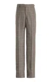 Gabriela Hearst Sebastian Pant In Chocolate Virgin Wool Tweed In Chocolate