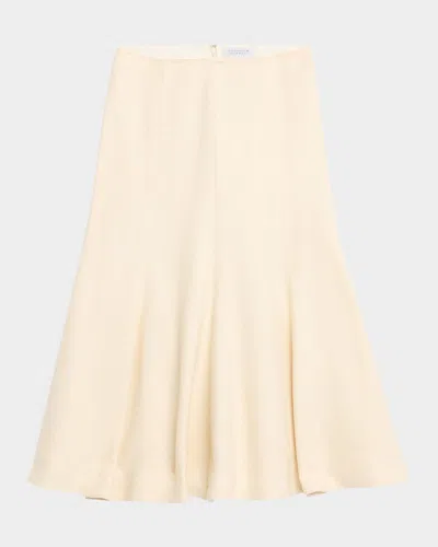 Gabriela Hearst Selma Paneled Flare Midi Skirt In Pink