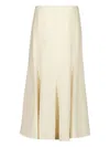 Gabriela Hearst Amy Cashmere And Wool-blend Midi Skirt In White