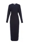 Gabriela Hearst Semaine Knit Dress In Navy Cashmere Silk In Navy