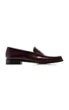 Gabriela Hearst Seren Leather Loafers In Bordeaux