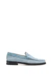 Gabriela Hearst Seren Loafer In Light Blue Suede Denim In Light Blue Denim