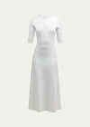 Gabriela Hearst Seymore Cashmere Blend Midi Dress In Ivory