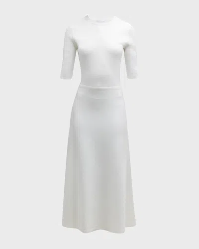 Gabriela Hearst Seymore Cashmere Blend Midi Dress In White