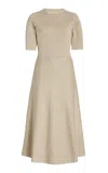 Gabriela Hearst Seymore Knit Dress In Oatmeal Cashmere Wool With Silk In Oatmeal