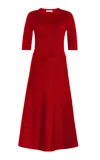 Gabriela Hearst Seymore Knit Dress In Red Cashmere Wool With Silk In Scarlet Red