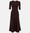 Gabriela Hearst Seymore Wool-cashmere Maxi Dress In Brown