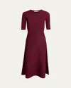 Gabriela Hearst Seymore Wool-cashmere Maxi Dress In Bordeaux
