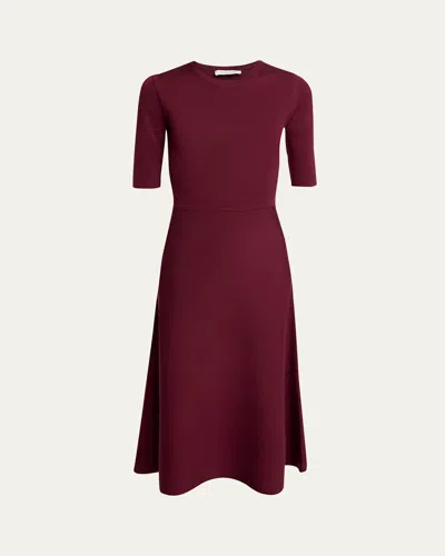 Gabriela Hearst Seymore Wool-cashmere Maxi Dress In Bordeaux