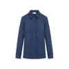 Gabriela Hearst Denim Blue Recycled Cotton Cruz Shirt In Blue
