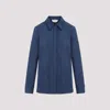 Gabriela Hearst Denim Blue Recycled Cotton Cruz Shirt In Multi