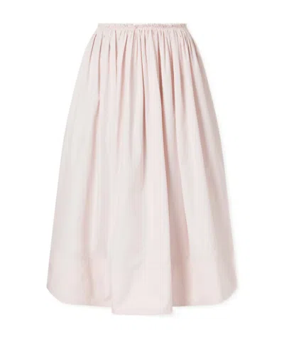 Gabriela Hearst Shiva Gathered Cotton-poplin Maxi Skirt In White