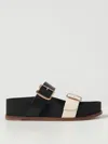 Gabriela Hearst Wren Flat Sandals Contrast Straps In Black