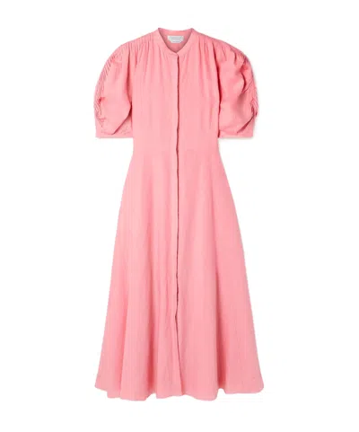 Gabriela Hearst Short Sleeve Dress In Pink