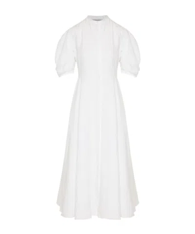 Gabriela Hearst Short Sleeve Dress In White