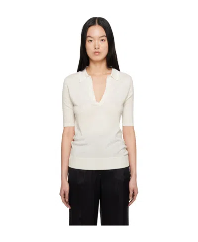 Gabriela Hearst Short-sleeved Polo Shirt In White