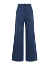 Gabriela Hearst Womens Denim Norman Wide-leg High-rise Cotton And Linen Trousers