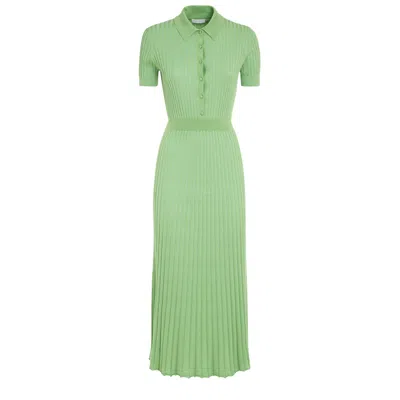 Gabriela Hearst Short-sleeved Dress In Green
