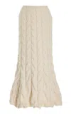 Gabriela Hearst Sienna Knit Maxi Skirt In Ivory Welfat Cashmere In Ivory