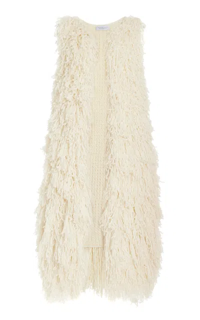 Gabriela Hearst Sigmud Knit Gilet In Ivory Virgin Wool Cashmere Silk