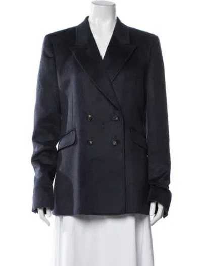 Pre-owned Gabriela Hearst Silk Blazer In Blue