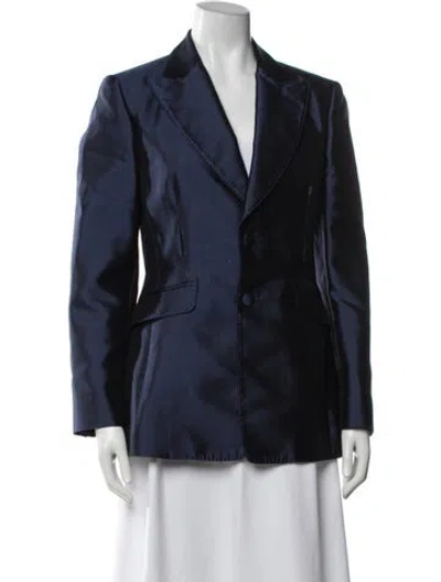 Pre-owned Gabriela Hearst Silk Blazer In Blue