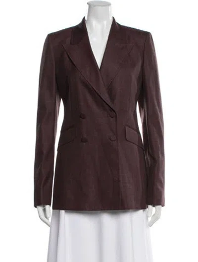 Pre-owned Gabriela Hearst Silk Blazer In Burgundy