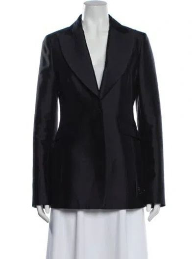 Pre-owned Gabriela Hearst Silk Blazer In Gray