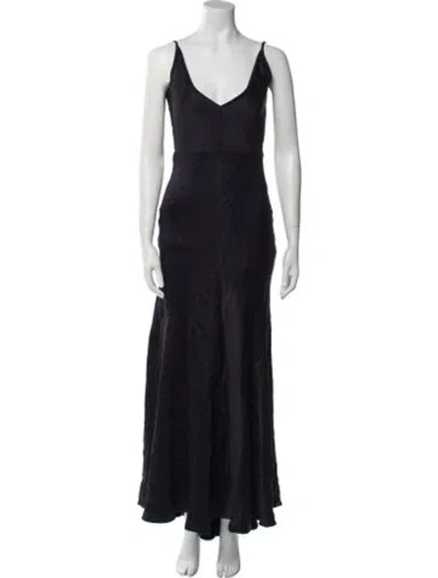 Pre-owned Gabriela Hearst Silk Long Dress In Blue