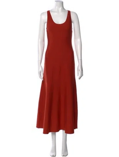 Pre-owned Gabriela Hearst Silk Long Dress In Orange