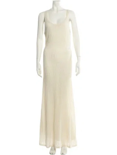 Pre-owned Gabriela Hearst Silk Long Dress W/ Tags In Neutral