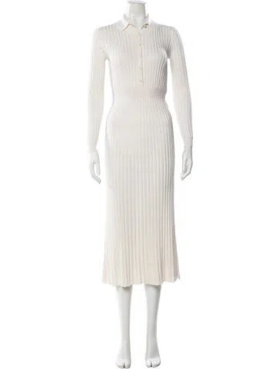 Pre-owned Gabriela Hearst Silk Midi Length Dress In Neutral